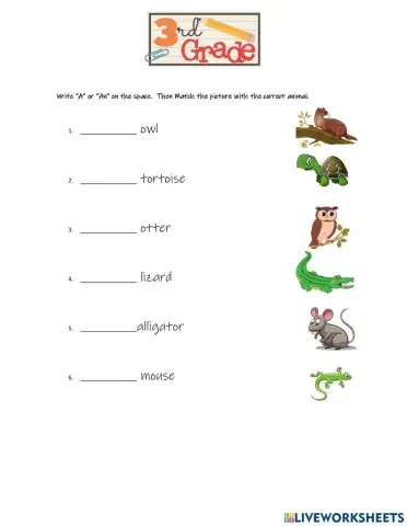 Wild Animals Worksheet