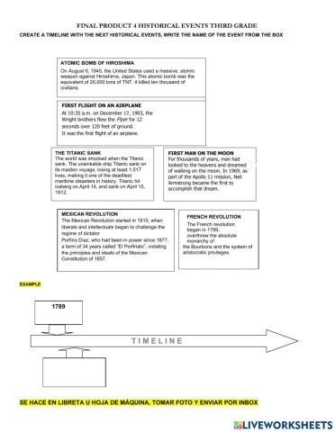 Timeline-historical events product 4