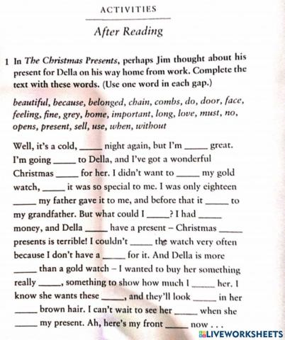 -The Christmas Present -by O. Henry 