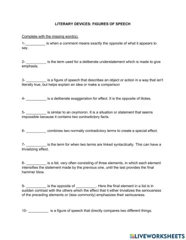 Figures of speech definitions