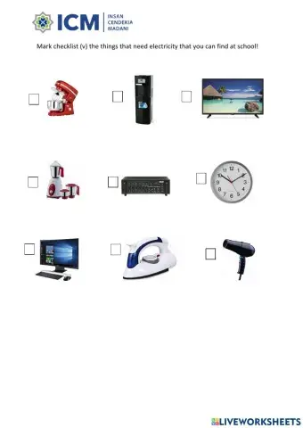 Electrical appliance at school