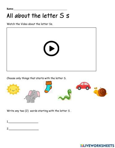 All about the letter S video