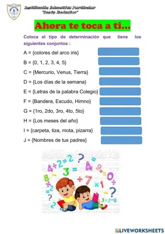 Determinación de conjuntos