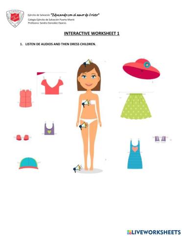 CLOTHES: Interactive worksheet 1