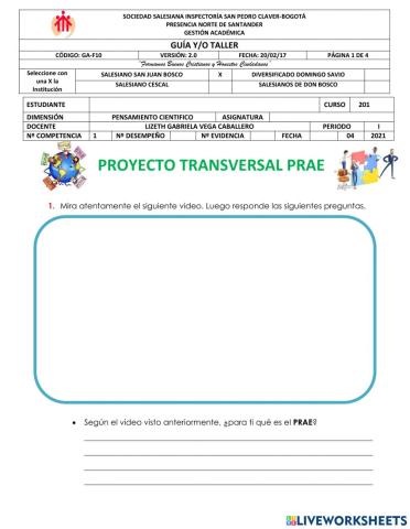 Prae - primer periodo