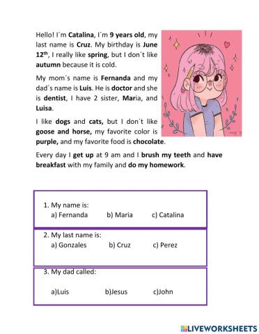 Reading comprehesion