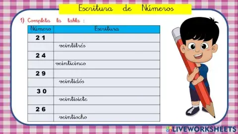 Lectura y escritura de números