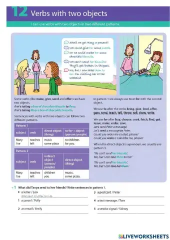 Verbs with two objects