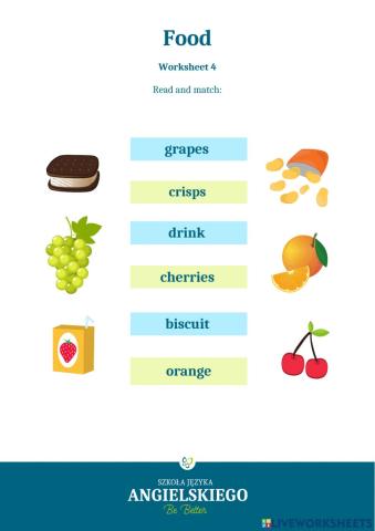 Food - Unit 7 - Worksheet 4 - BI2