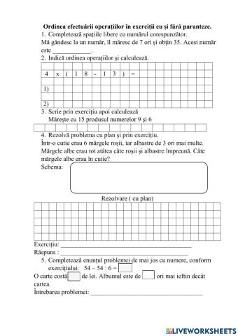 Exersarea cunoștințelor