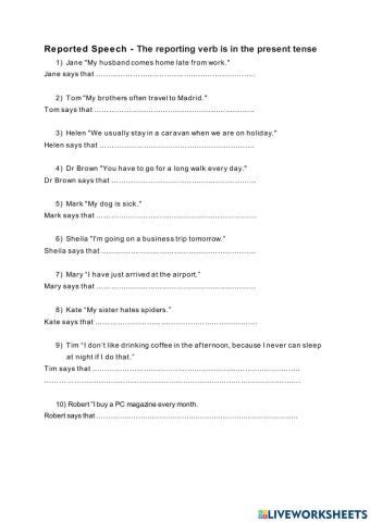 Reported Speech