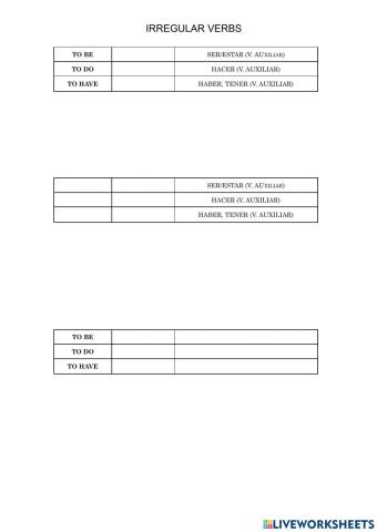 Irregular verbs 1