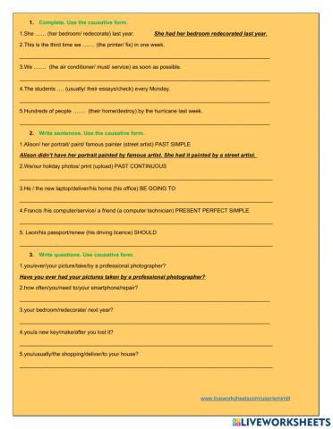 Causative Form (1): have something done