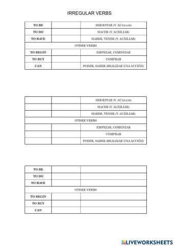 Irregular verbs 2