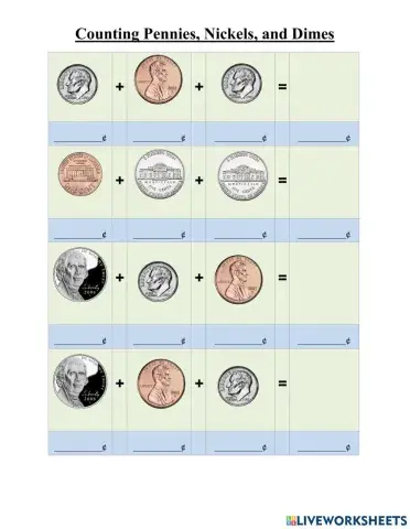 Counting Pennies, Nickels, and Dimes