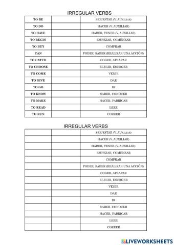 Irregular verbs 5