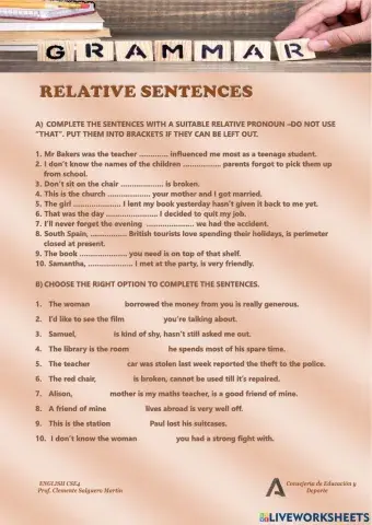 Relative Sentences