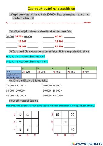 Zaokrouhlování na desetitisíce