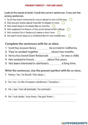 Preset Perfect and Past simple