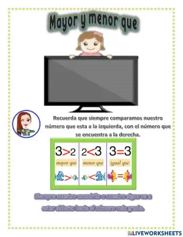 Mayor y menor que