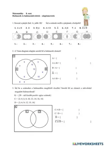 Halmazok, halmazműveletek