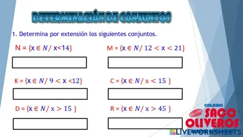 Determinación de conjuntos II