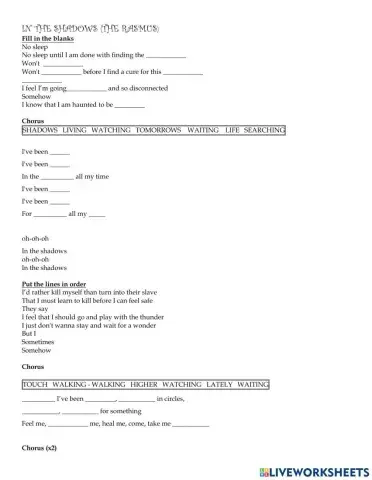 In the shadows (The Rasmus)