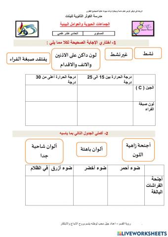 الجينات والبيئة