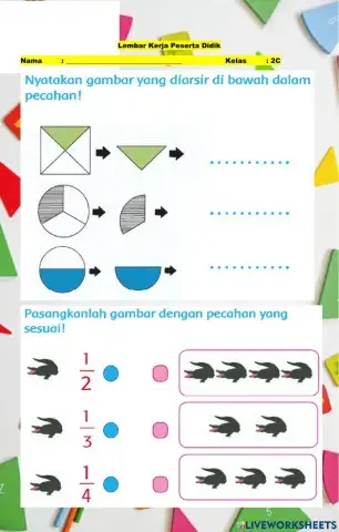 Pecahan Kelas 2 Tema 7 Subtema 4 Pembelajaran 1