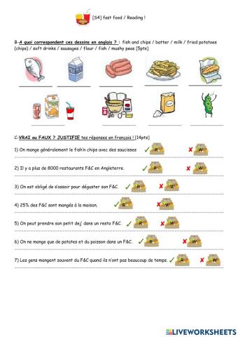 Fish'n chips reading test