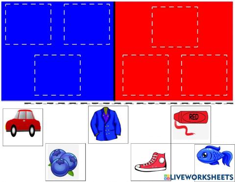 Sorting colors red and blue