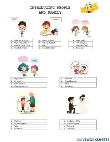 Introducing people and Family this is