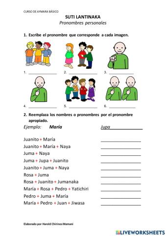 Pronombres personales en aymara