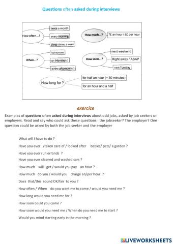 Questions on part time jobs