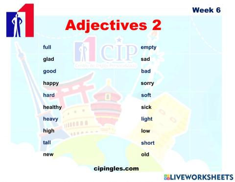 KIDS Vocabulary exam week 6