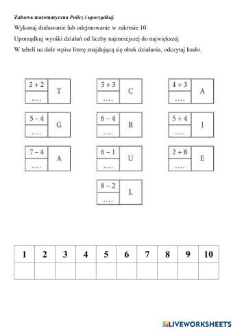 Liczenie w zakresie 10