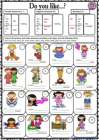 Do- does like dislike