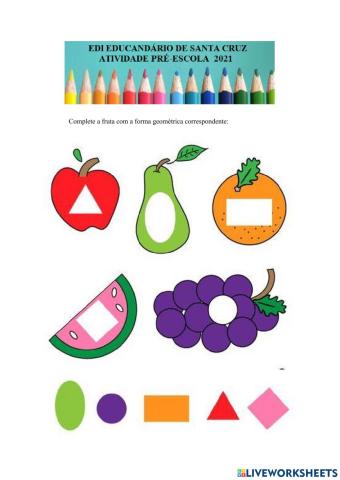 Frutas e as formas