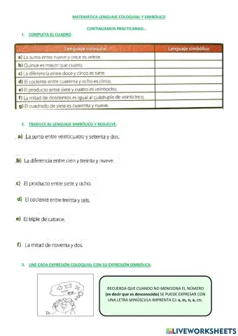 Lenguaje coloquial y simbólico