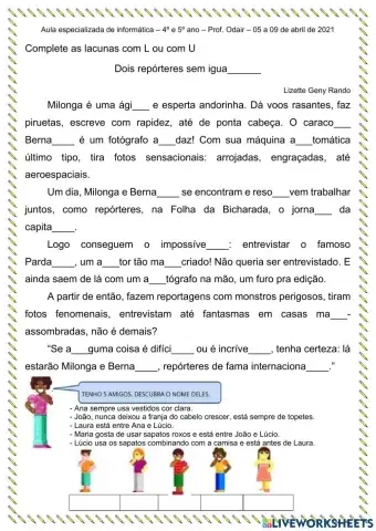 Ortografia L e U