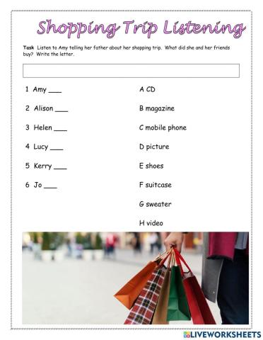 Shopping Trip KET Listening