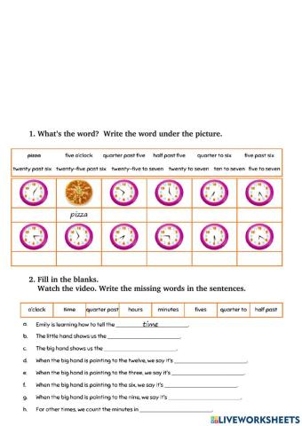 How to tell teh time video