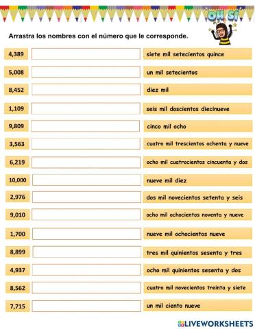 Escritura de números