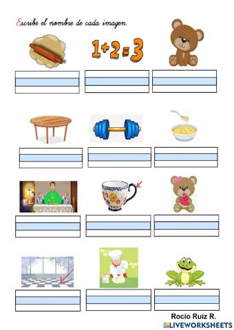 Palabras con la letra s