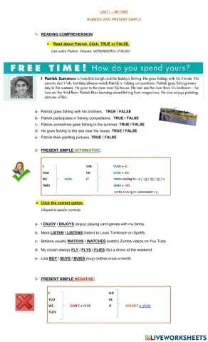 PRESENT SIMPLE (all forms)