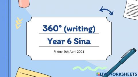 360° (Writing my own paragraph)