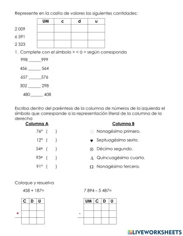 Comparacion de numeros