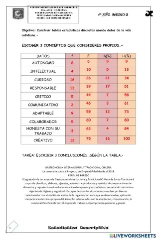 Estadística descriptiva 2