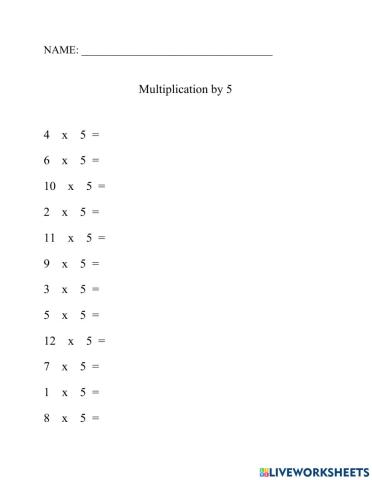 Multiplication by 5