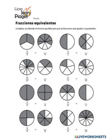 Fracciones equivalentes